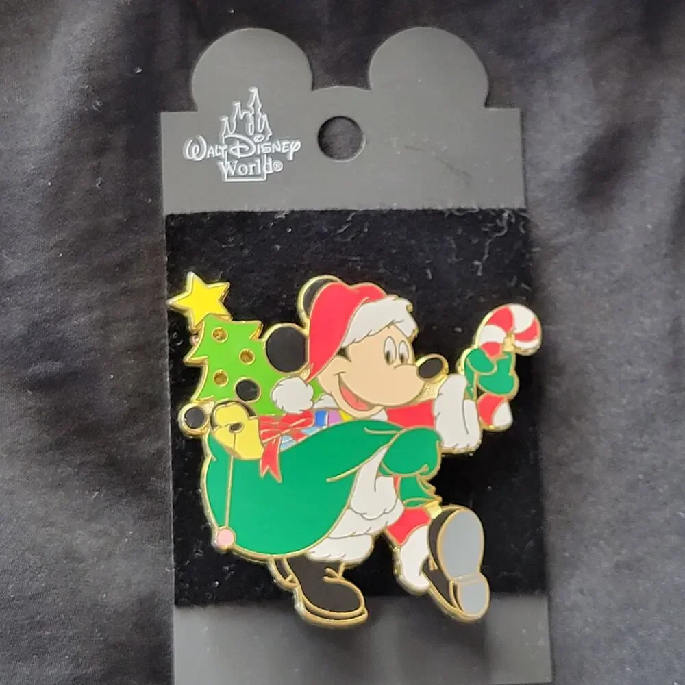 Disney Pin Traders Santa Mickey with Gift Bag Light-up - Not Working